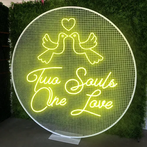 Two Souls One Love Neon Sign - Custom Flying Discs