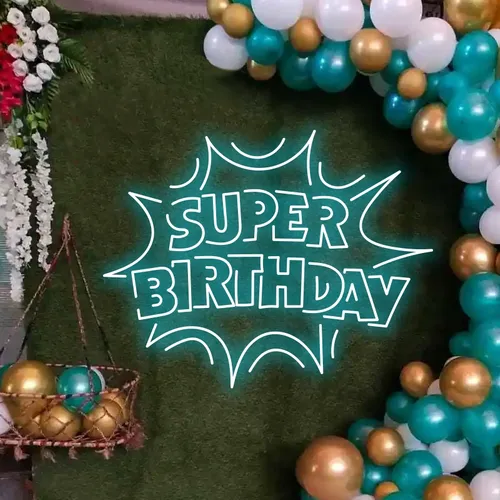 Super Birthday Neon Sign - Custom Flying Discs