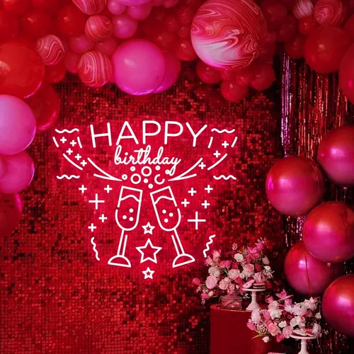 Birthday Cocktail Party Neon Sign - Custom Flying Discs