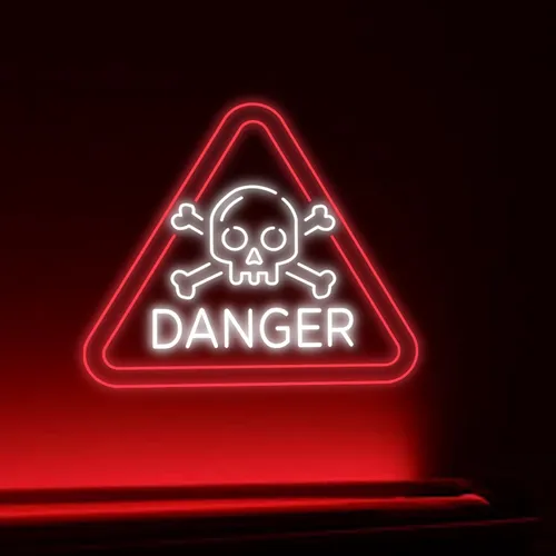 Danger Neon Sign - Custom Flying Discs