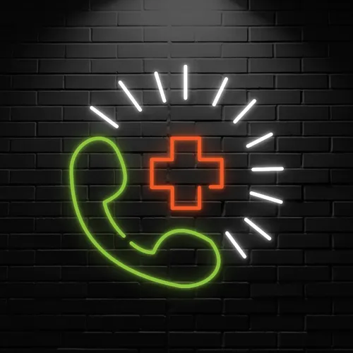 Emergency Call Neon Sign - Custom Flying Discs