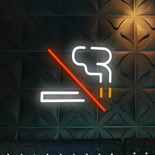 No Smoking Simple Neon Sign - Custom Flying Discs