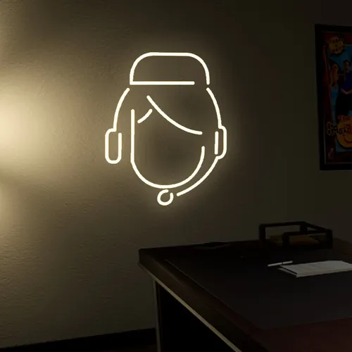 Customer Care Neon Sign - Custom Flying Discs