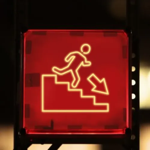 Emergency Exit Neon Sign - Custom Flying Discs