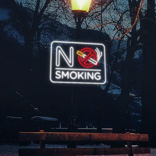No Smoking Neon Sign - Custom Flying Discs