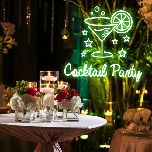 Cocktail Party Neon Sign - Custom Flying Discs