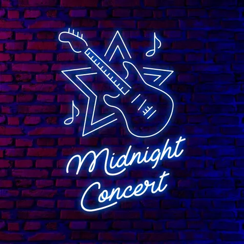 Midnight Concert Neon Sign - Custom Flying Discs