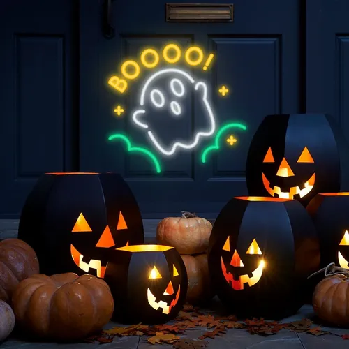 BOOOOOO Neon Sign - Custom Flying Discs