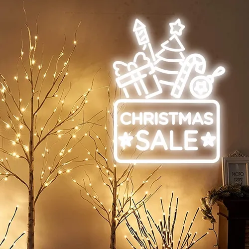 Christmas Sale Neon Sign - Custom Flying Discs