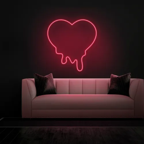 Melting Heart Neon sign - Custom Flying Discs