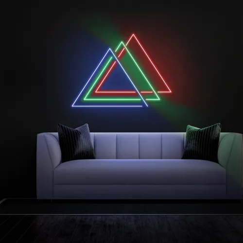 Triangles Neon Sign - Custom Flying Discs