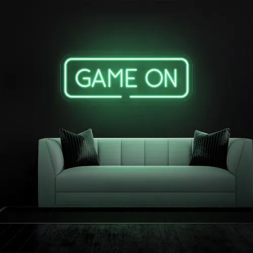 GAME ON Greeny Neon Sign - Custom Flying Discs