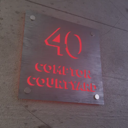 Laser Cutout Backlit Lightbox House Number - Custom Flying Discs