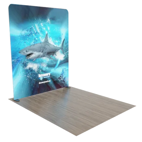 Custom Backlit Trade Show Display Tension Fabric 8' x 8' - Custom Flying Discs