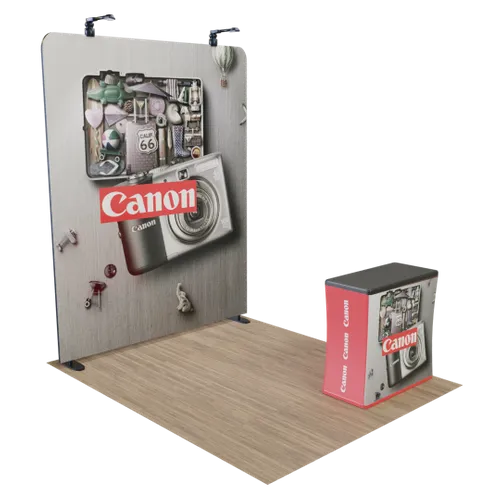 Custom Zip Up Trade Show Display Aluminum Frame 8' x 8' - Custom Flying Discs