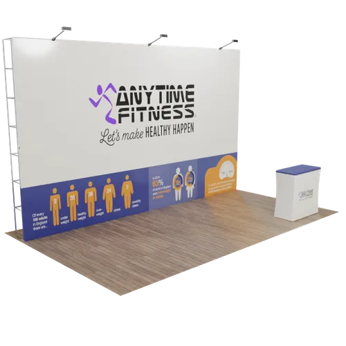 Custom Pop Up Trade Show Display 20' x 10' - Custom Flying Discs