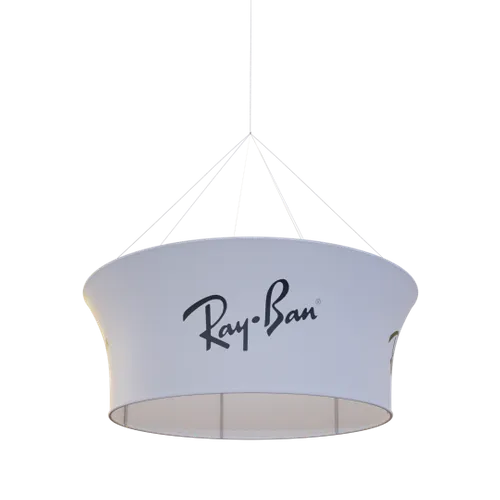 Custom Tapered Circle Personalized Trade Show Hanging Signs - Custom Flying Discs