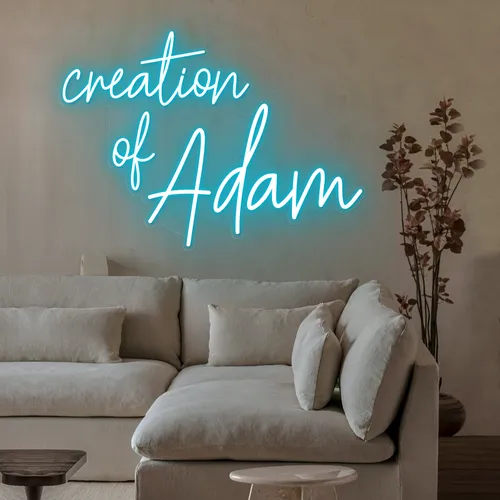 Creation Of Adam Neon Sign - Custom Flying Discs
