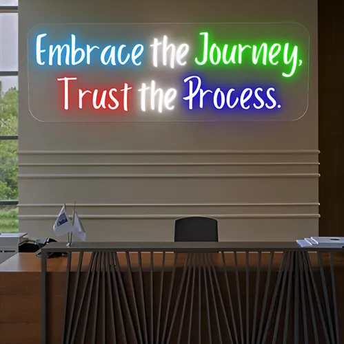 Embrace The Journey Neon Sign - Custom Flying Discs