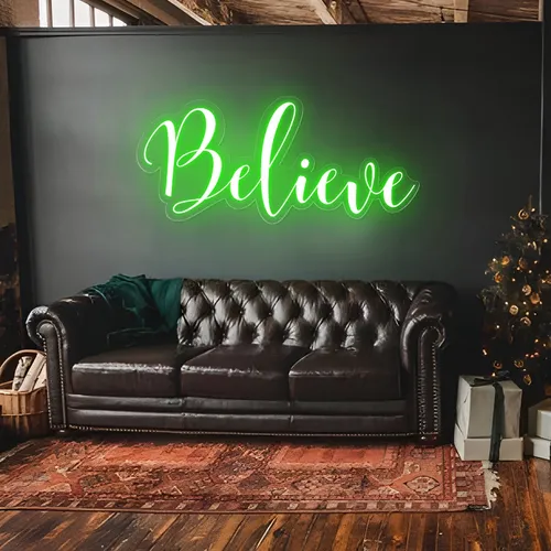 Believe Neon Sign - Custom Flying Discs