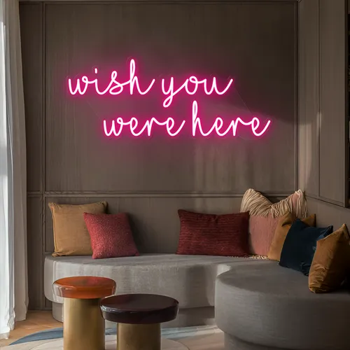 Wish You Were Here LED Neon Sign - Custom Flying Discs