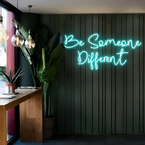 Be Someone Different LED Neon Sign - Custom Flying Discs
