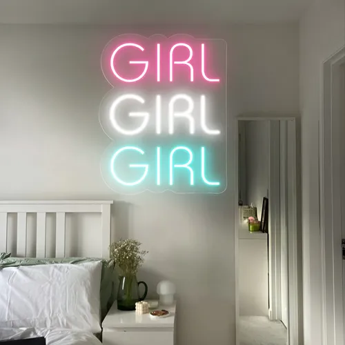 Girls Girls Girls Neon Sign - Custom Flying Discs
