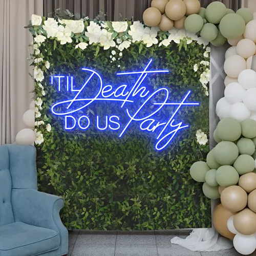 Til Death Do Us Party Neon Sign - Custom Flying Discs