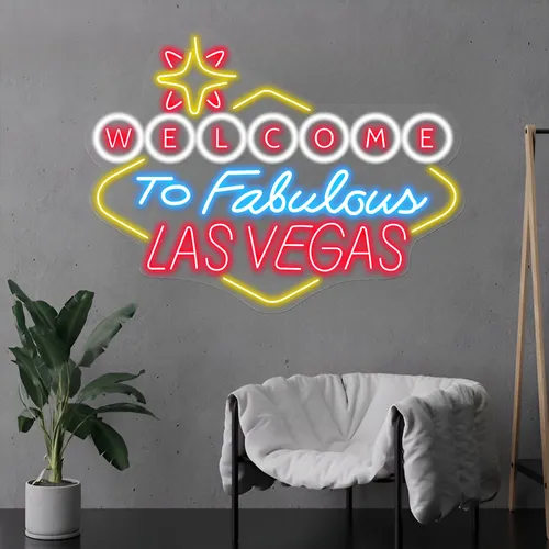 Welcome to Fabulous Las Vegas Neon Sign - Custom Flying Discs