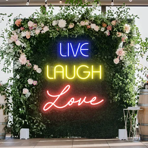 Live Laugh Love Neon Sign - Custom Flying Discs