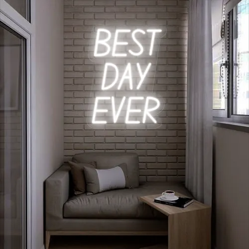Best Day Ever Neon Sign - Custom Flying Discs