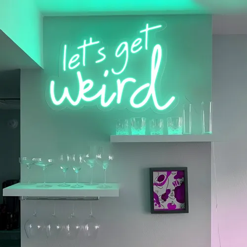 Let's Get Weird Neon Sign - Custom Flying Discs