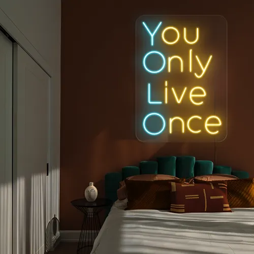 You Only Live Once Neon Sign - Custom Flying Discs