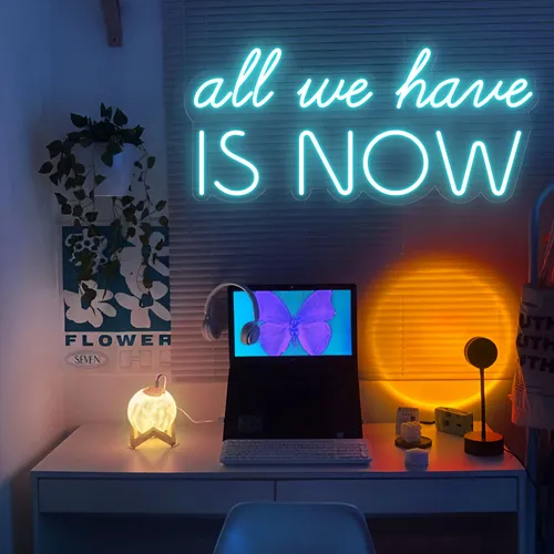 All We Have is Now Neon Sign - Custom Flying Discs