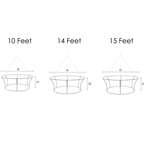 Custom Tapered Circle Personalized Trade Show Hanging Signs - Custom Flying Discs