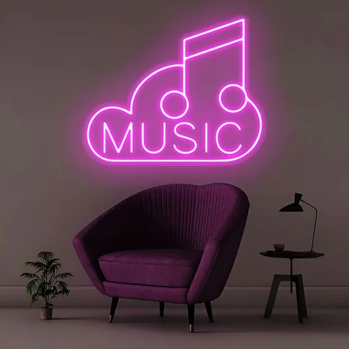 Music Neon Sign - Custom Flying Discs