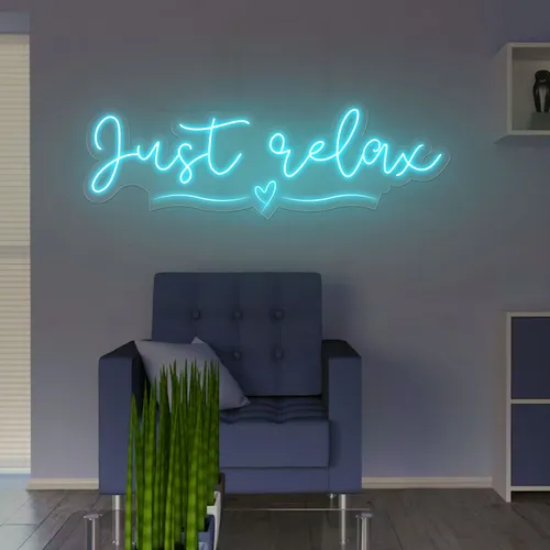 Just Relax Neon Sign - Custom Flying Discs