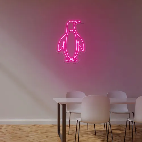 Cute Penguin Neon Sign - Custom Flying Discs