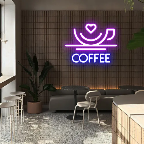 Charm with Love Coffee Neon Sign - Custom Flying Discs