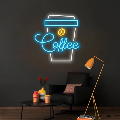 Snazzy Eye-catching Coffee Neon Sign - Custom Flying Discs