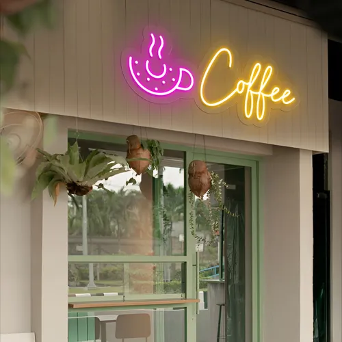 Donut Coffee Neon Sign - Custom Flying Discs