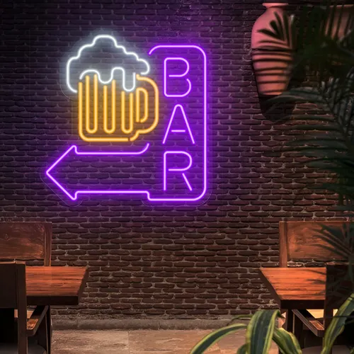Beer Jug Bar Neon Sign - Custom Flying Discs