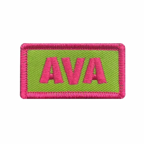 Pink and Green Ava Name Patch - Custom Flying Discs