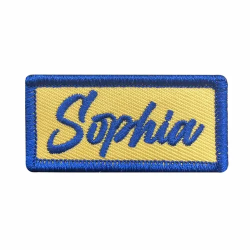 Blue and Cream Sophia Name Patch - Custom Flying Discs