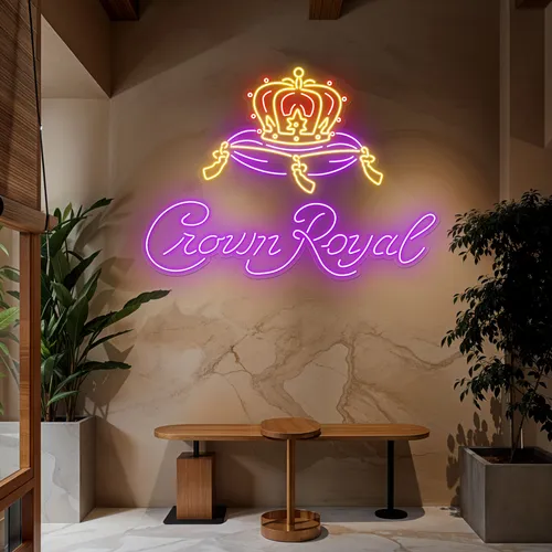 Crown Royal Neon Sign - Custom Flying Discs