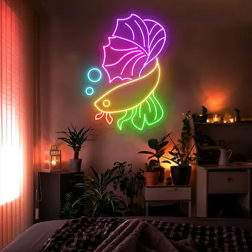Fish Neon Sign - Custom Flying Discs