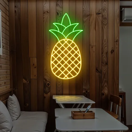 Neon Pineapple Light - Custom Flying Discs