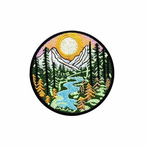 Coloful Mountain Valley Patch - Custom Flying Discs
