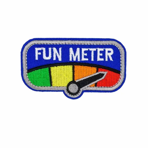 Blue and Grey Fun Meter Patch - Custom Flying Discs