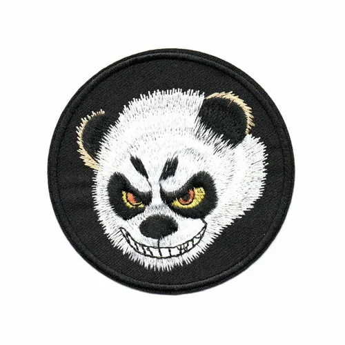Black Angry Panda Patch - Custom Flying Discs